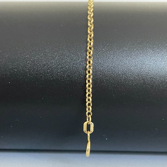 Solid 14K Gold Rolo Link Chain Necklace 18 inch, 2.5 mm,4.54 gram - Picture 9 of 17